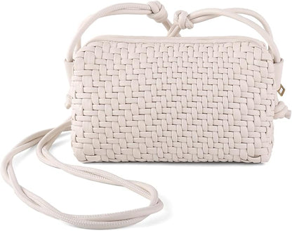Women's Handcrafted Vegan Leather Crossbody Bag with Zipper Closure