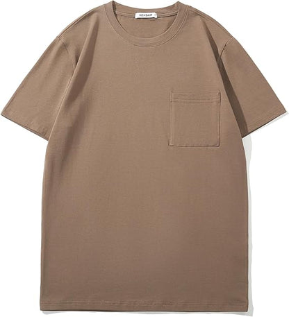 Men's Soft-Fit Cotton-Spandex Pocket T-Shirt