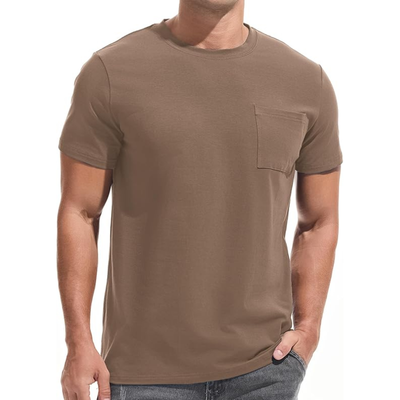 Men's Soft-Fit Cotton-Spandex Pocket T-Shirt